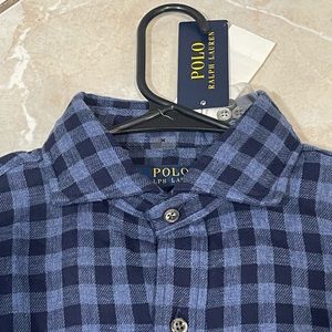 Polo Ralph Lauren Flannel Mens Sherpa Lined Plaid  Size M NWT !